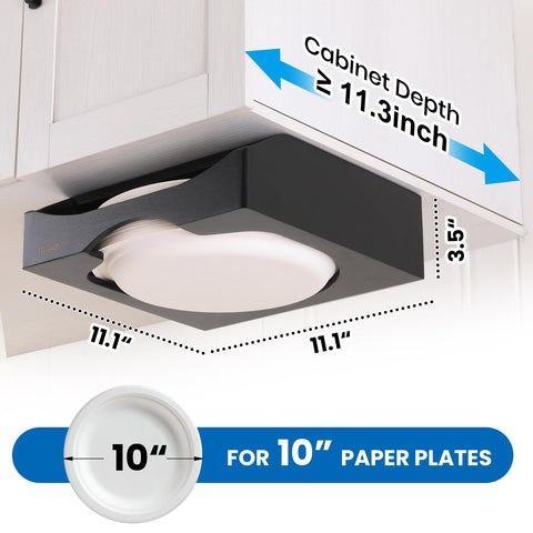 Under-cabinet CKIU bamboo dispenser with depth and access emphasis