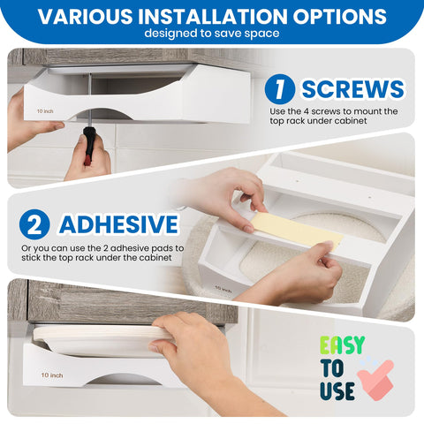 CKIU 10-inch plate dispenser organizes 10-inch plates on counters.