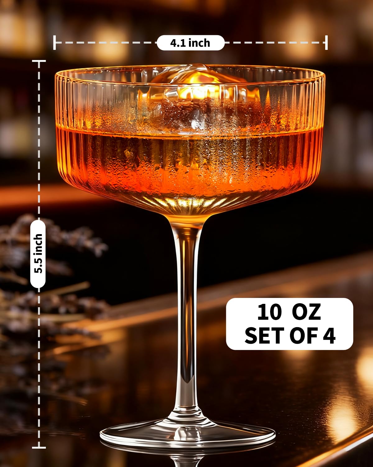 CL FUN Espresso Martini glass ideal for elegant home entertaining.