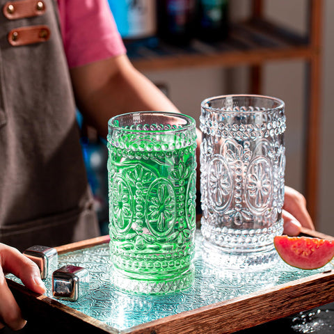 Claplante ribbed vintage glassware resists cracking for daily use.