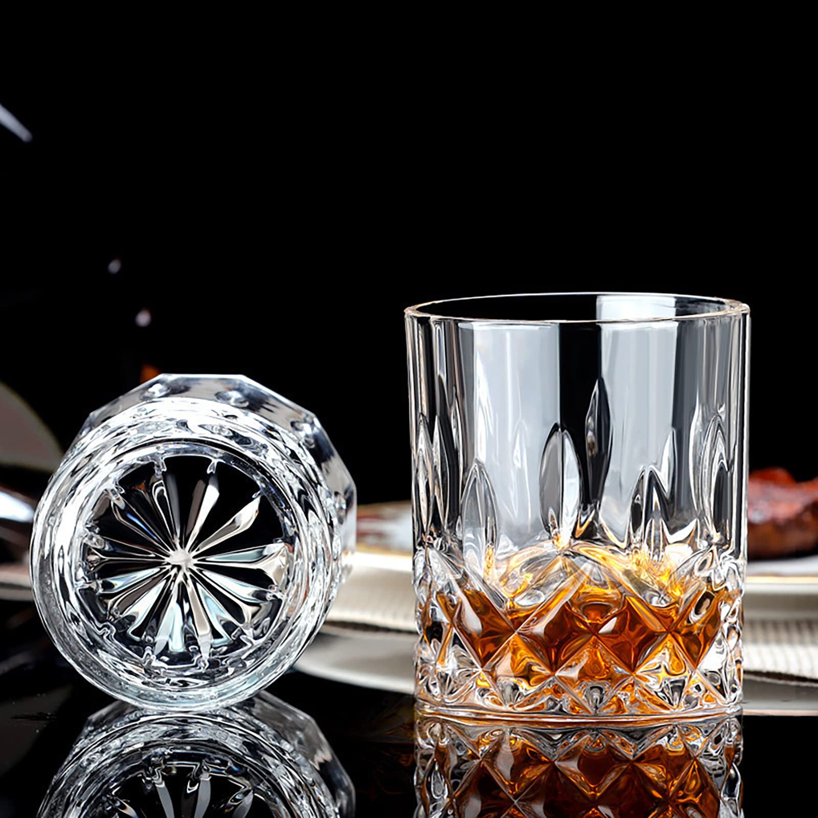 Claplante rock glass 11oz demonstrates versatile use for whiskey or water