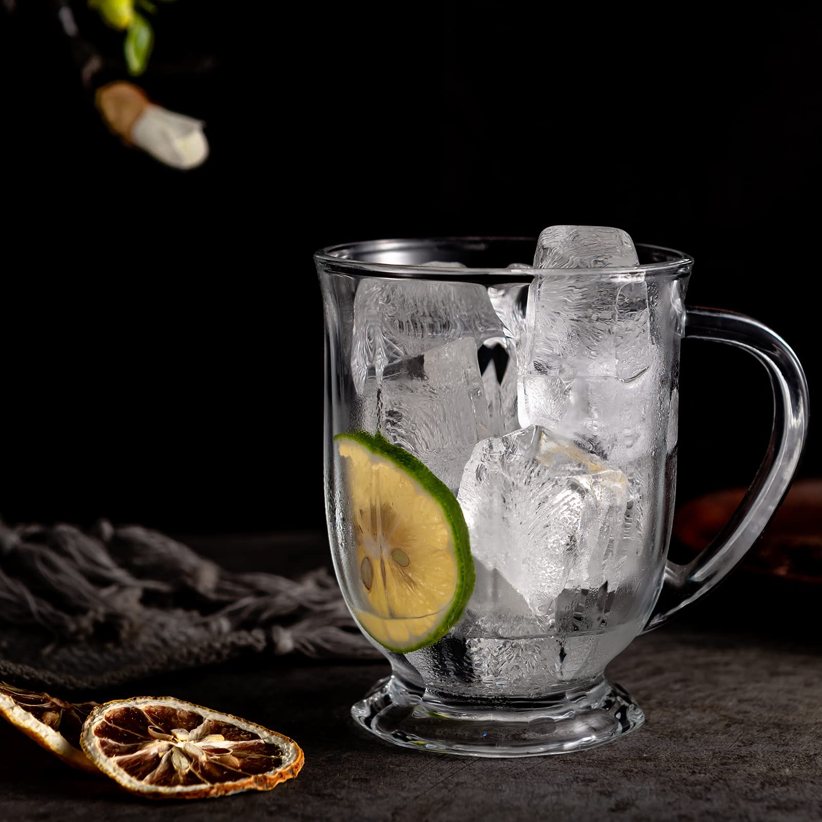 Claplante versatile glass mugs for coffee, tea, juice, or smoothies.