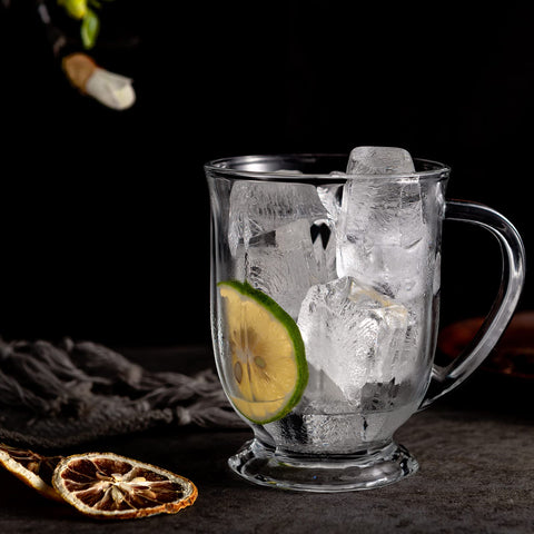 Claplante versatile glass mugs for coffee, tea, juice, or smoothies.