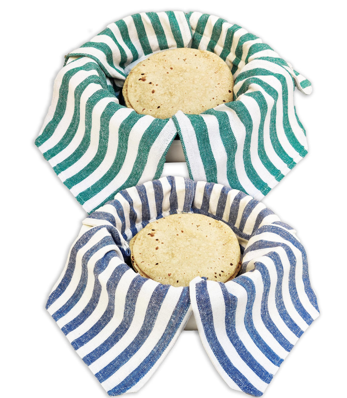 Clarkia green double-layer roti wrap with flaps keeps chapatis warm longer.