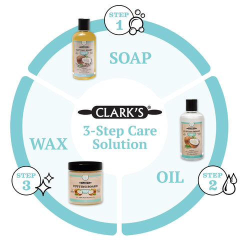CLARK'S Applicator tool enabling smooth, even oil application on wooden surfaces