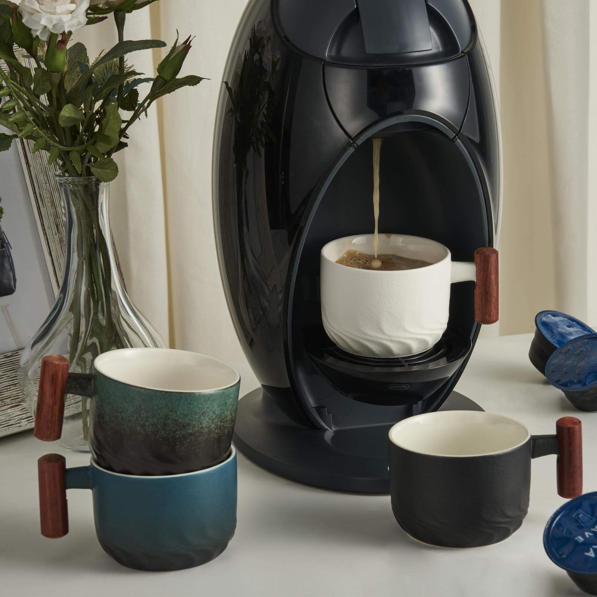 CLASGLAZ minimal-design demitasse cups suit versatile table styling.