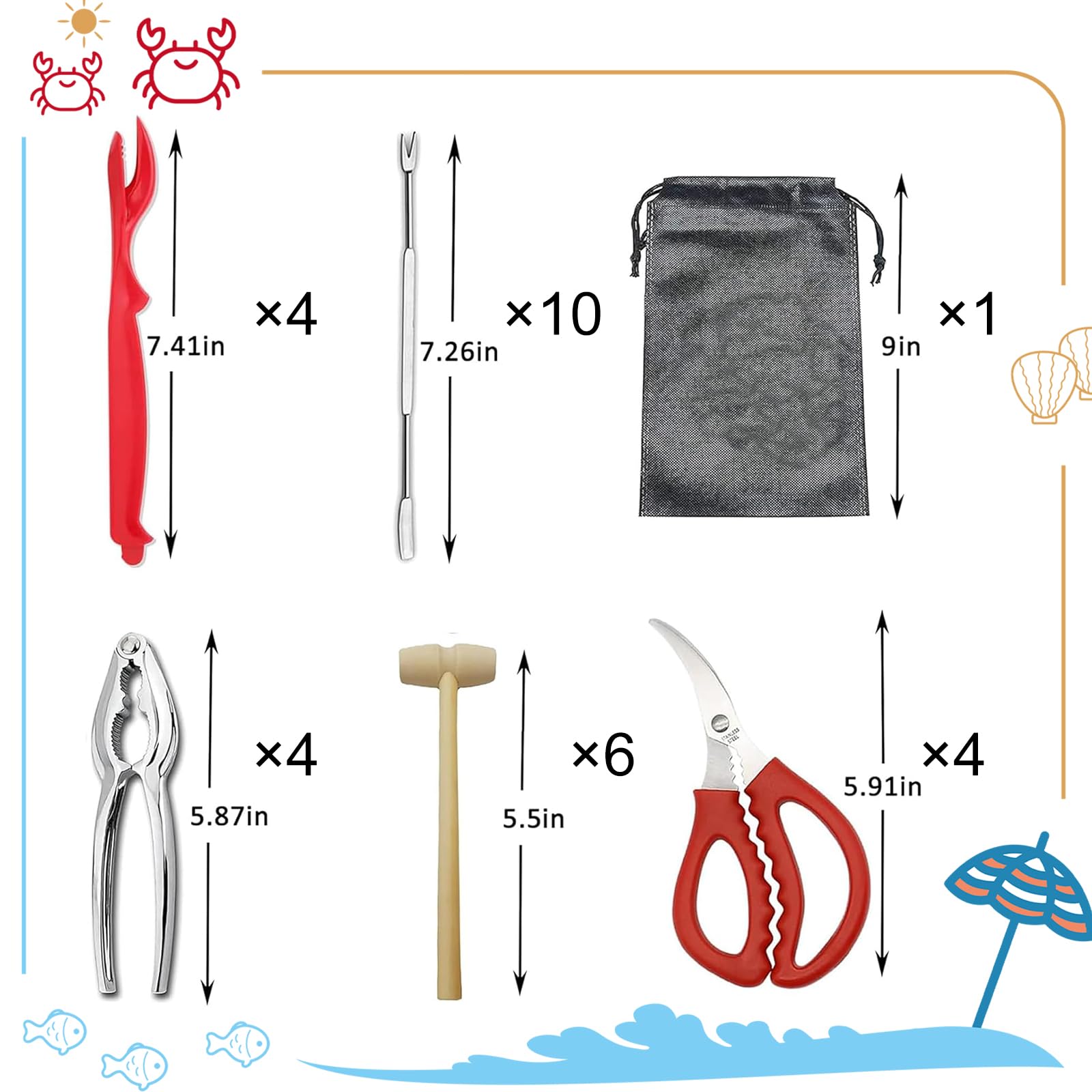 CLEABANKE lobster clips gavels for secure meat access during seafood meals.