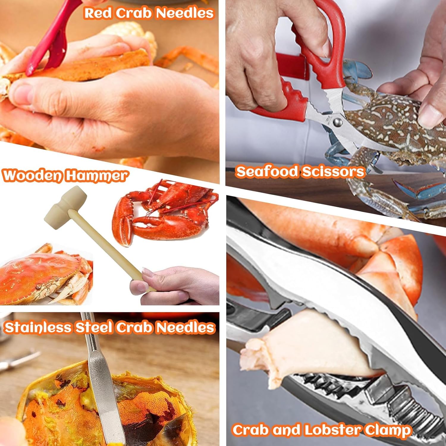 CLEABANKE seafood scissors stainless steel for clean cuts and effortless prep.