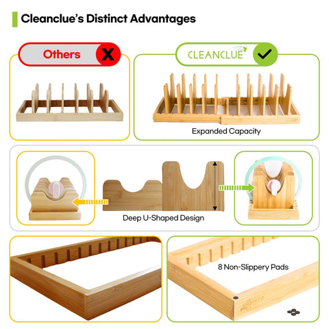 Cleanclue easy-install pull-out dividers for tool-free setup.