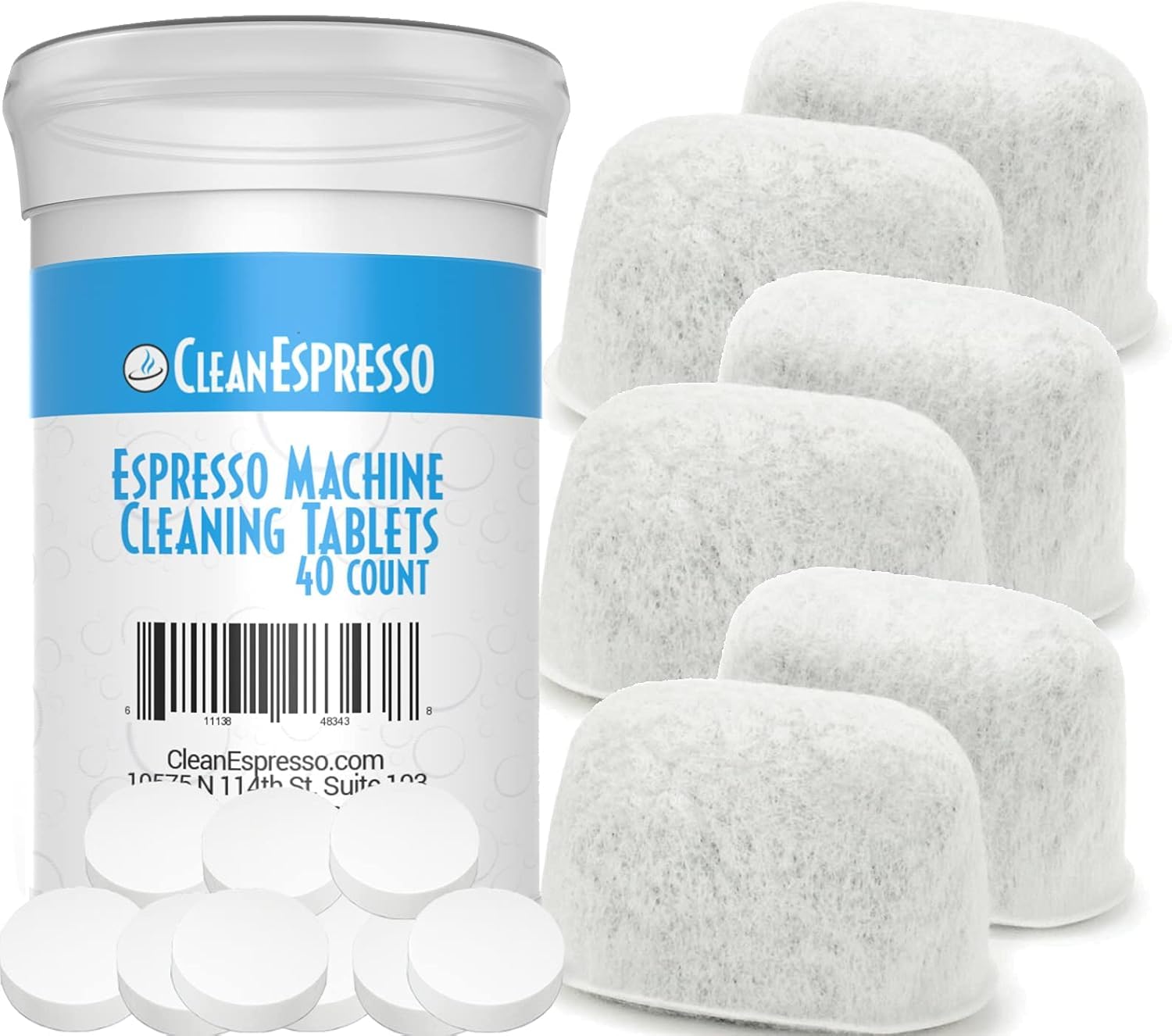 CleanEspresso Breville tablets packaging for easy, mess-free cleaning.