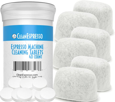 CleanEspresso Breville tablets packaging for easy, mess-free cleaning.