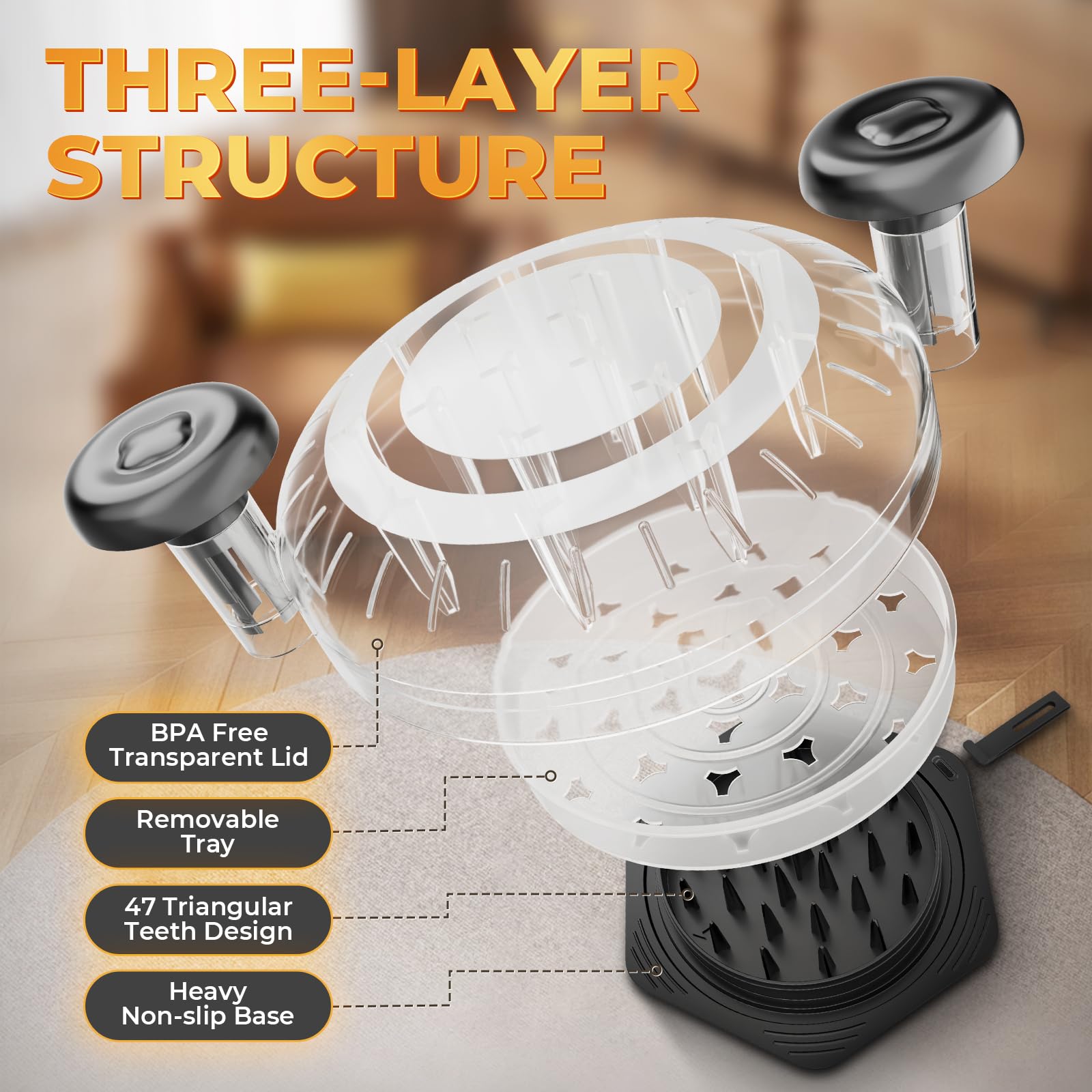 CLEANGOR ergonomic handle shredder provides comfortable grip during use.