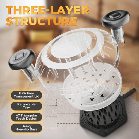 CLEANGOR ergonomic handle shredder provides comfortable grip during use.
