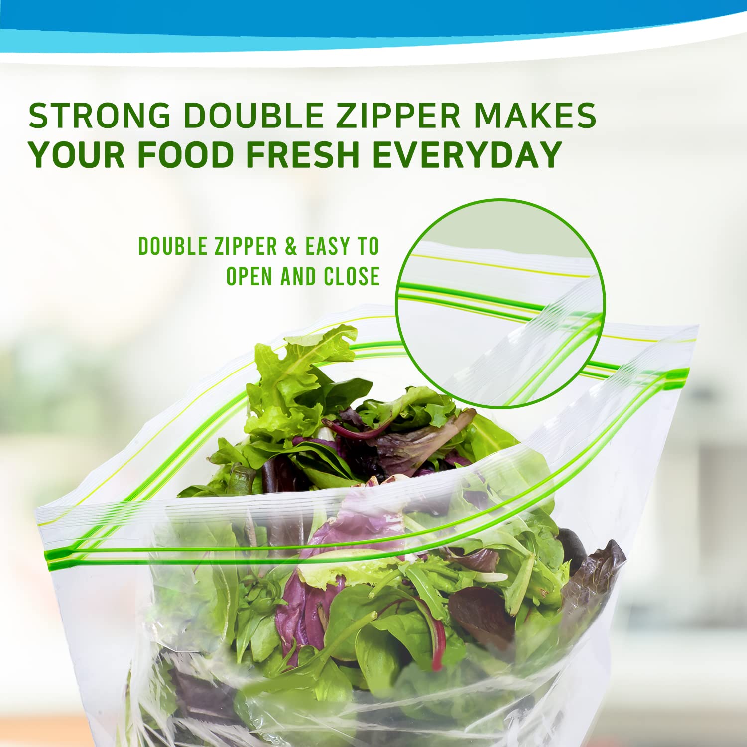 CLEANWRAP BPA-free LDPE bag for safe food storage.