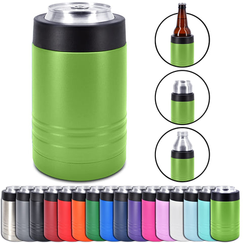 Clear Water Home Goods 4-in-1 cooler with olive drab coating keeps drinks cold on outdoor trips.