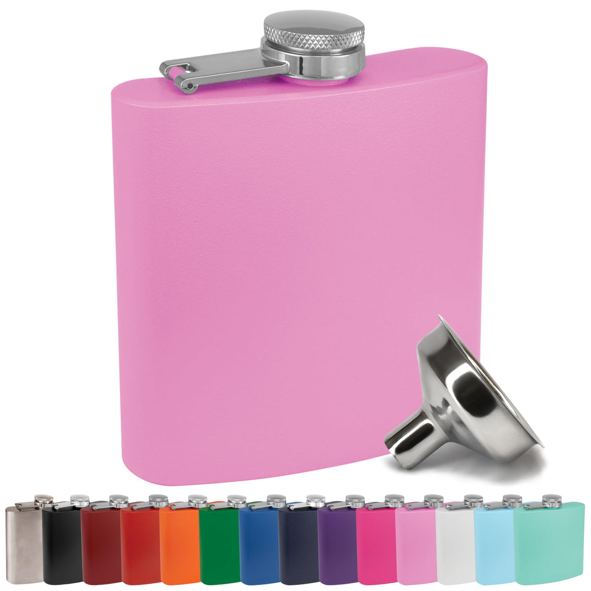 Clear Water Home Goods 6 oz flask with funnel for mess-free filling