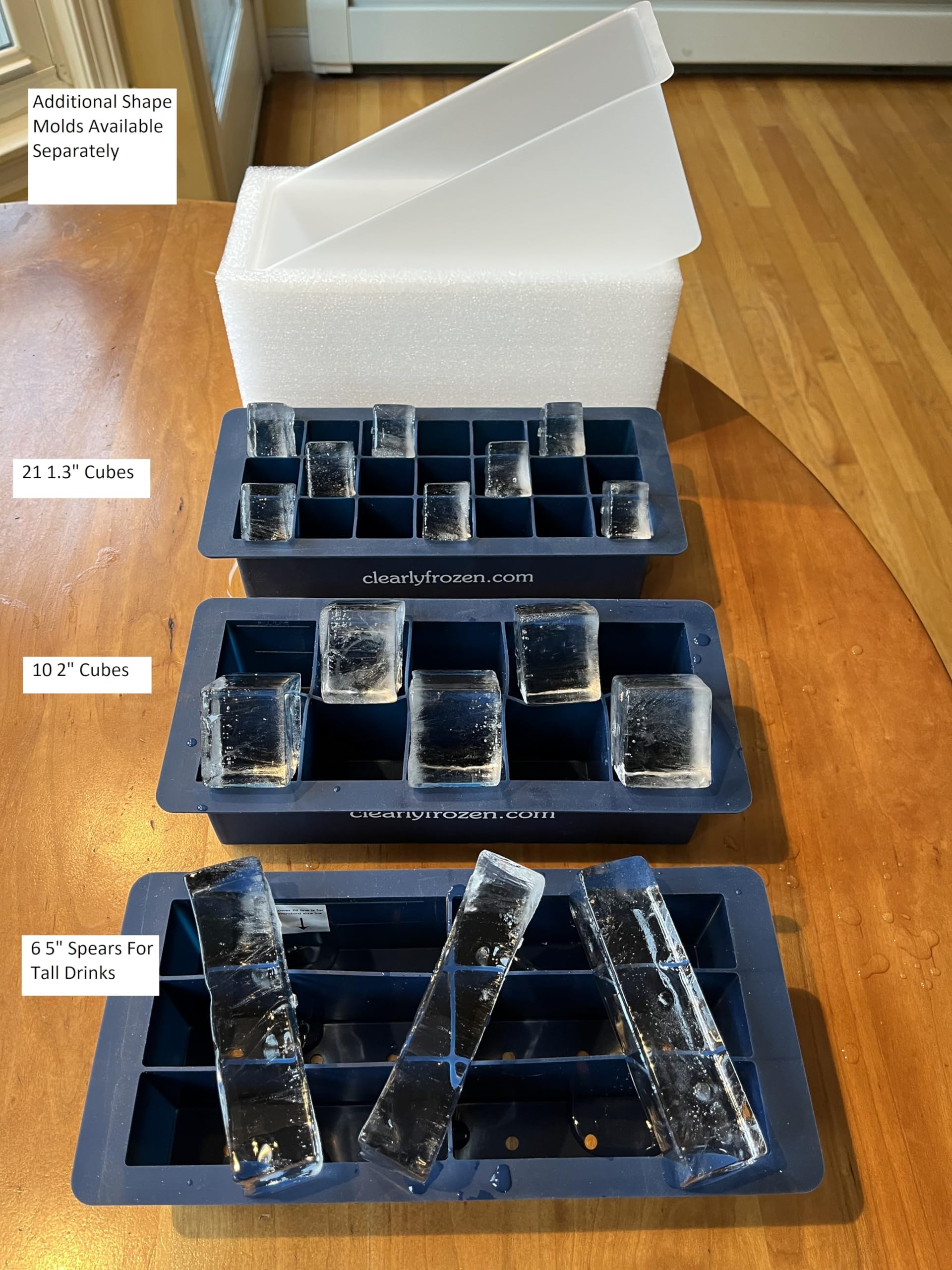 ClearlyFrozen insulation box with mold demonstrates compact storage