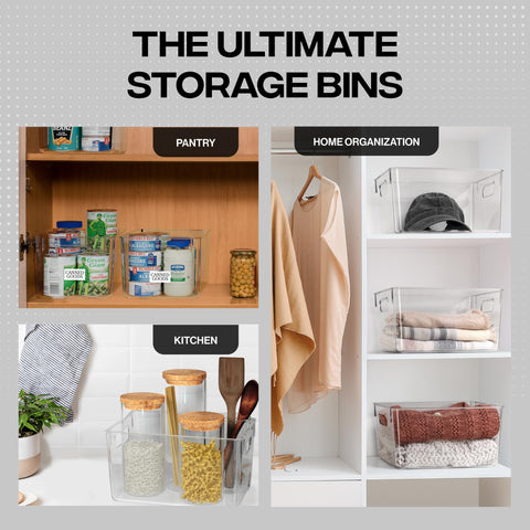 ClearSpace storage bin in fridge, BPA-free plastic keeps items visible and accessible.