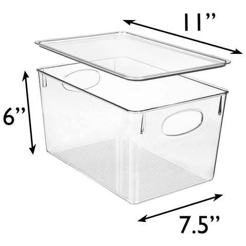 ClearSpace cabinet organizer bin, clear and portable for anywhere.