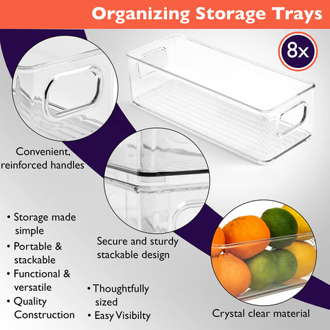ClearSpace fridge organizer bin clear, ideal for fridge freshness and visibility.