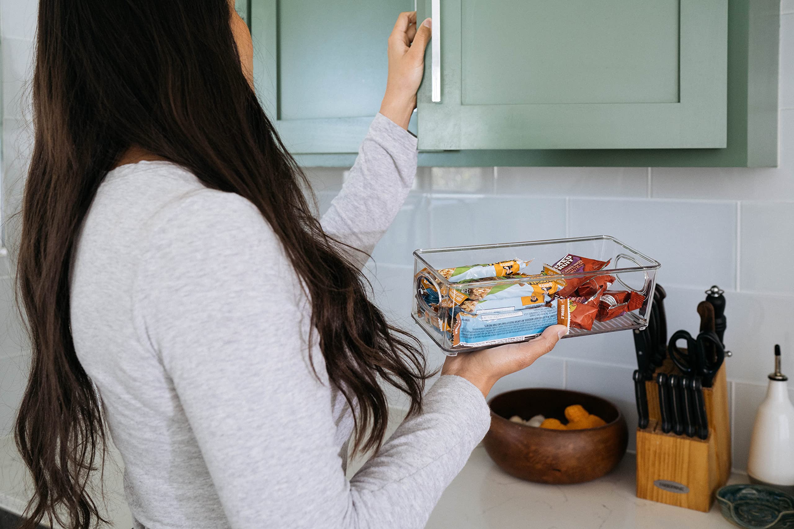 ClearSpace kitchen storage bin large fits bulky items while saving space.