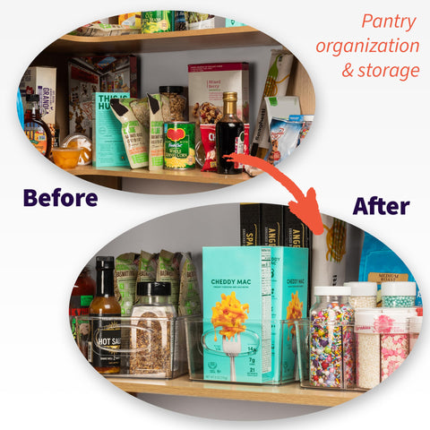 ClearSpace bin in fridge storage, easy access handle.