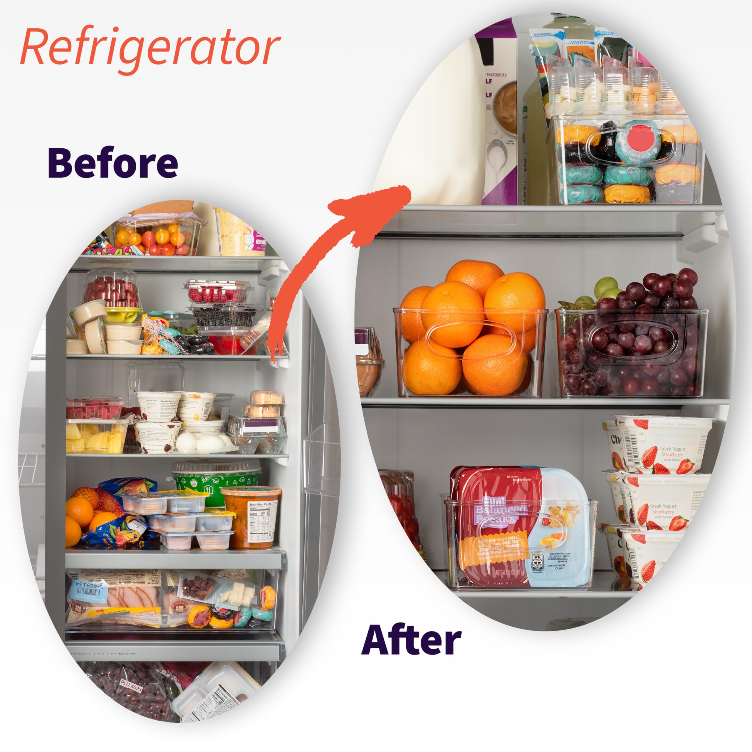 ClearSpace bin with snacks, ideal for kids' lunch packing.