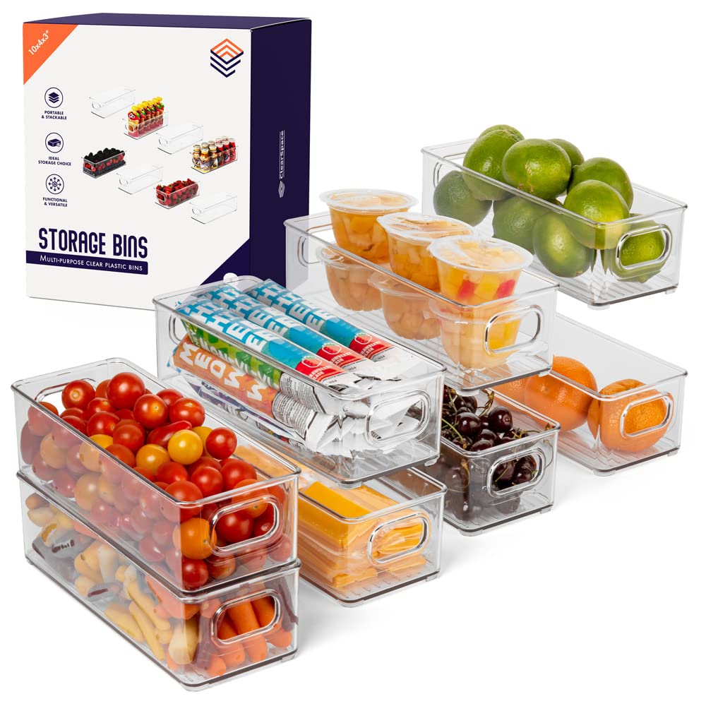 ClearSpace pantry bin stackable front view for easy pantry organization.