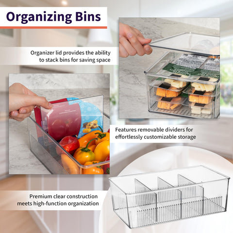 ClearSpace bin stackable design saves shelf space in pantry.