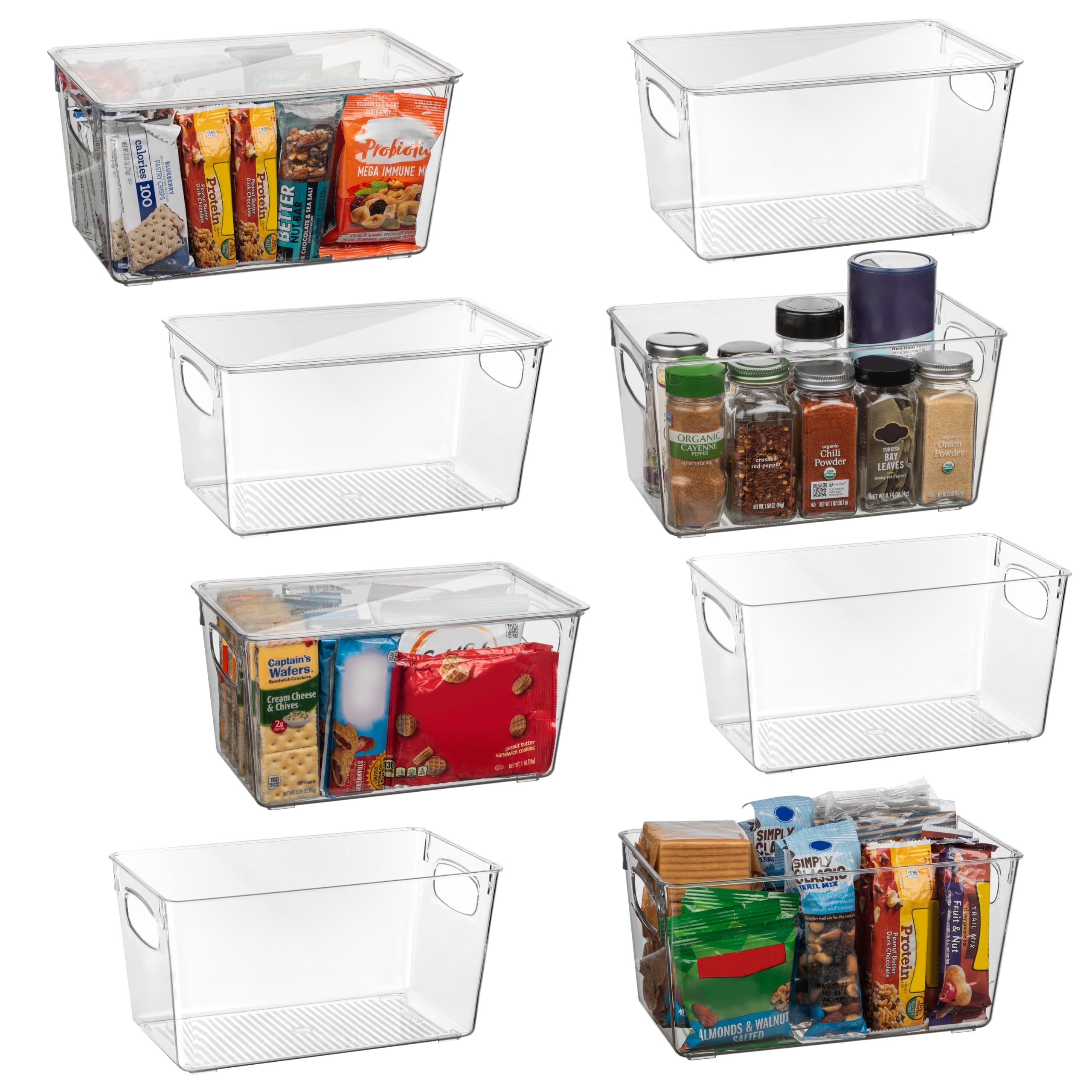 ClearSpace plastic pantry bin with lid for organized fridge and pantry storage.