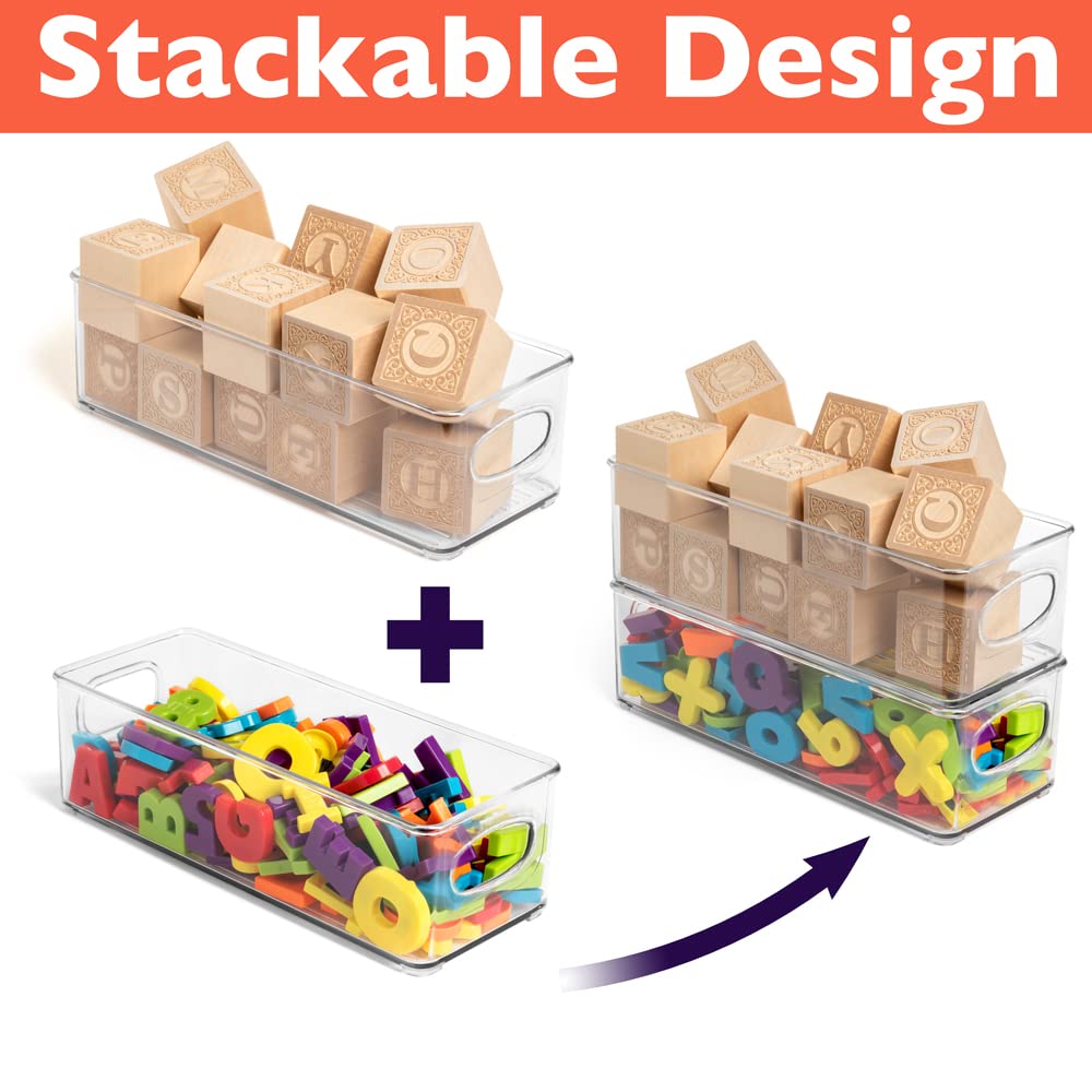 ClearSpace stackable base feet in use showing stable vertical storage