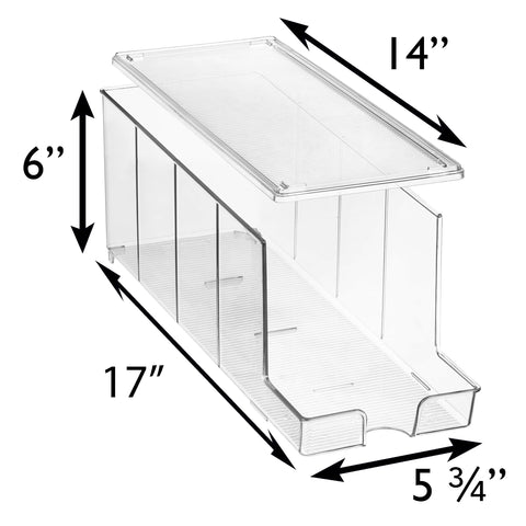 ClearSpace transparent drink organizer keeps beverages visible and accessible.