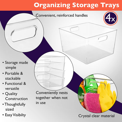 ClearSpace cabinet organizer bin consolidates small items for quick retrieval.