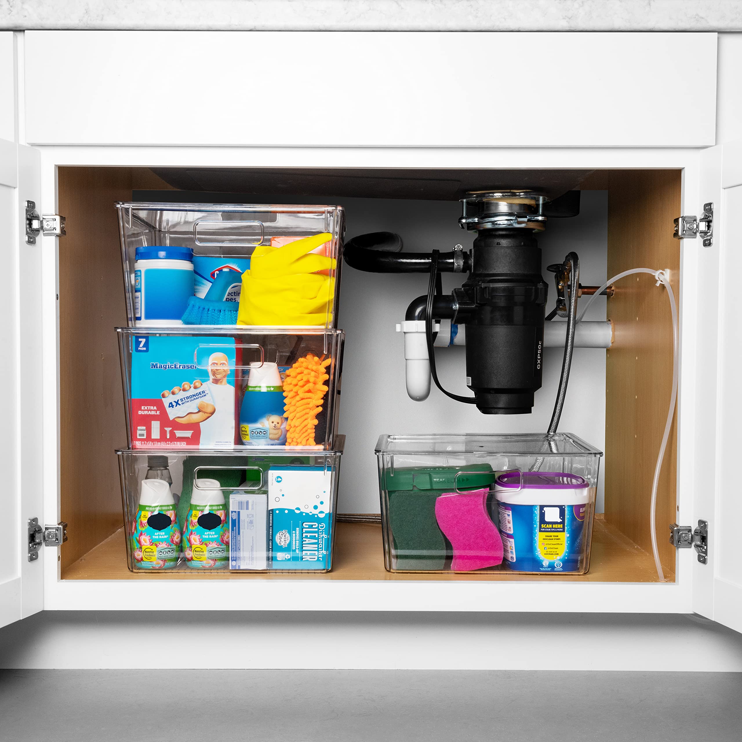 ClearSpace XL stackable storage bin saves pantry space and improves access
