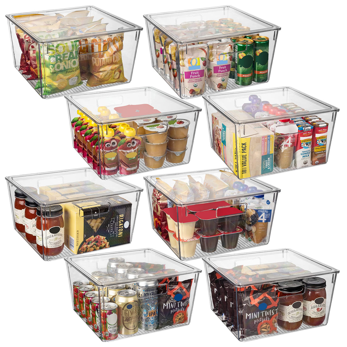 ClearSpace XL plastic storage bin with lid for fridge organization and visibility