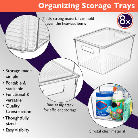ClearSpace X-Large bin with lid in fridge for visibility