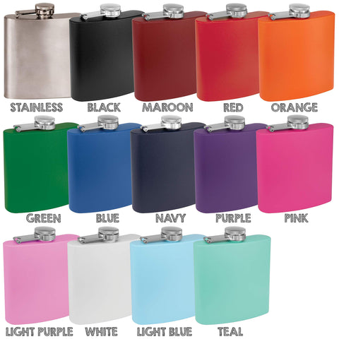 Wedding party accessory: Clear Water 6 oz flask for celebrations.