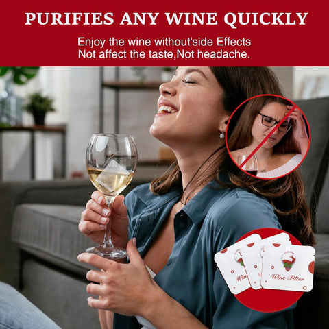 Clerona sulfite remover filter for wine suitable for red, white, and champagne.