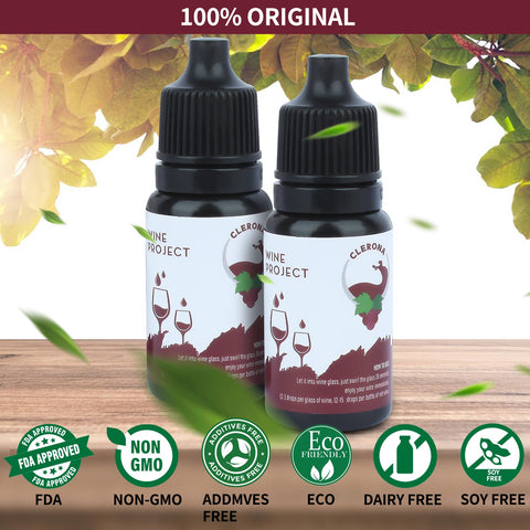 Clerona wine filters bottle pour, easy dose to treat wine in glass.