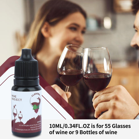 Clerona wine filters glass usage, add drops to enjoy wine more comfortably.