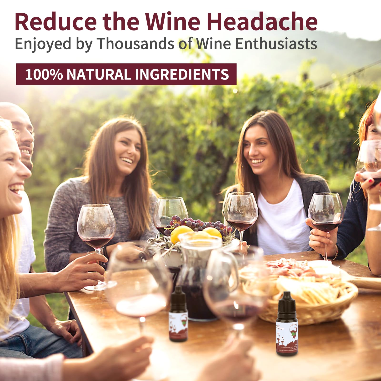 Clerona wine filters travel-case, fits in bag for social events.
