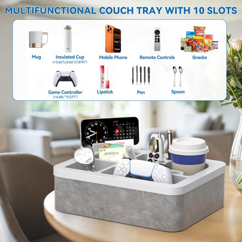 CLESOO 360-degree swivel couch tray lets you angle devices for comfort