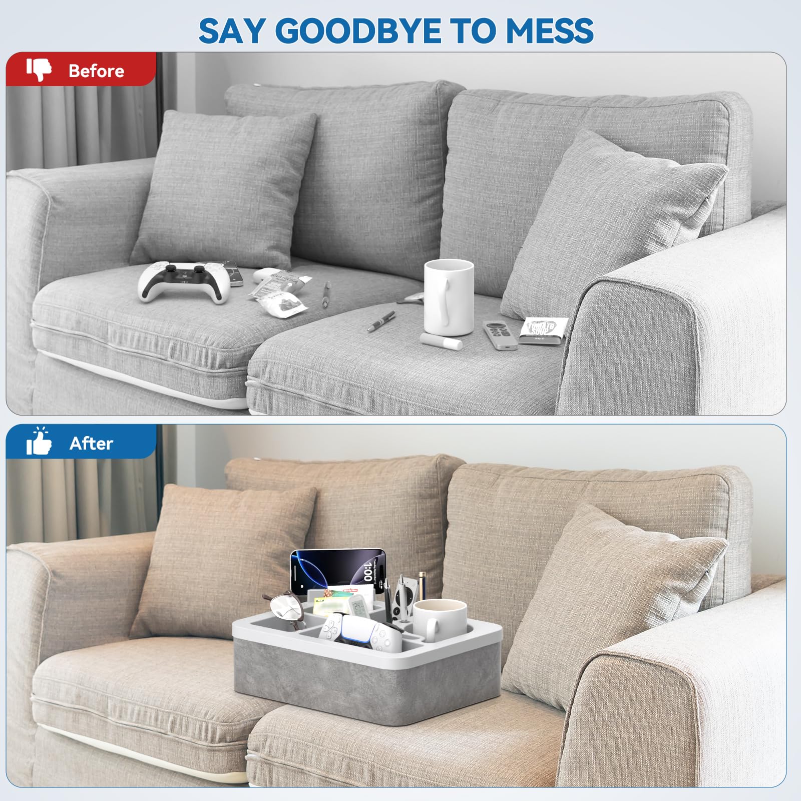 CLESOO anti-spill silicone top protects furniture from crumbs and spills