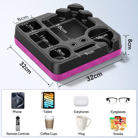 CLESOO sofa tray with carrying strap for easy transport between rooms