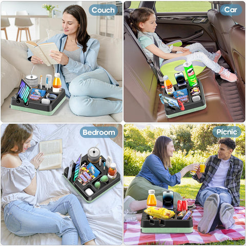 CLESOO tablet slot supports tablets for comfy viewing from couch.