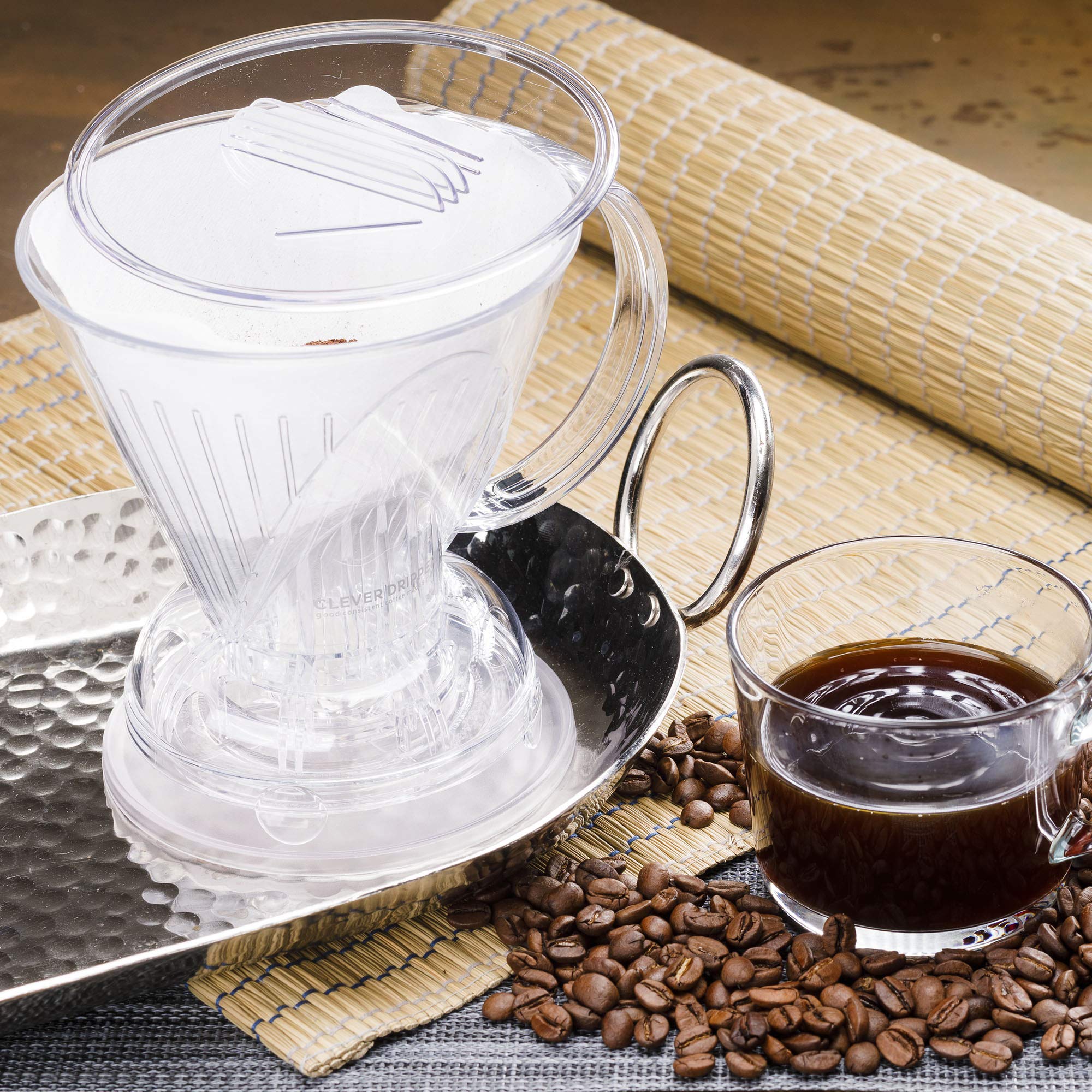 Clever coaster and lid set to keep counters tidy