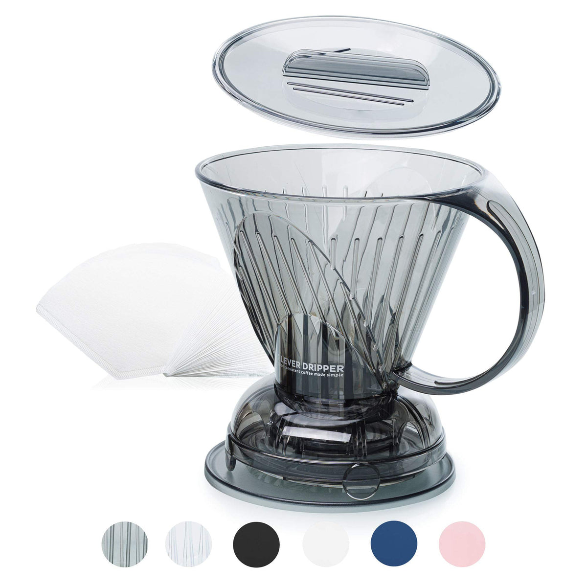 Clever Coffee Dripper Cloud 18-oz ready to brew, simple pour-over.
