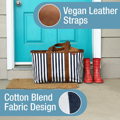 CleverMade Collapsible Luxe Tote with reinforced bottom for stability