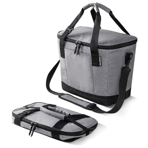CleverMade Tahoe collapsible cooler folded flat for easy packing