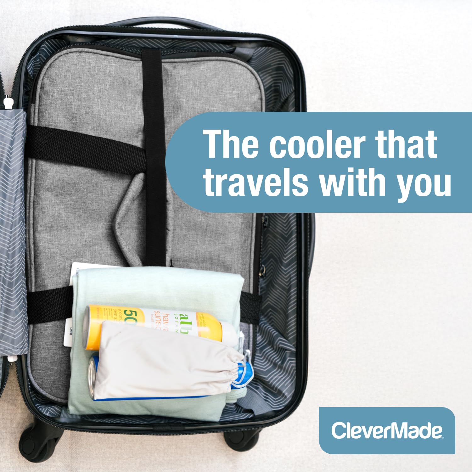 CleverMade Tahoe showing large capacity in a compact, portable size.